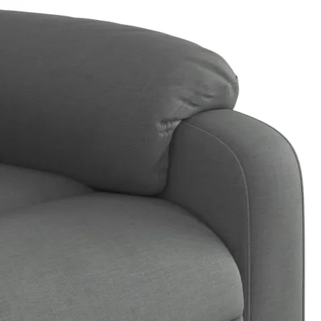 Fauteuil inclinable en tissu gris foncé