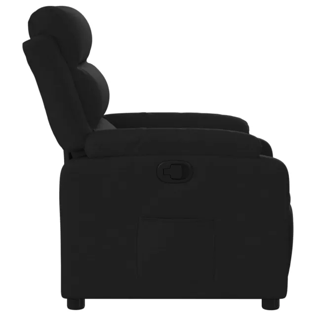 Fauteuil inclinable en tissu noir