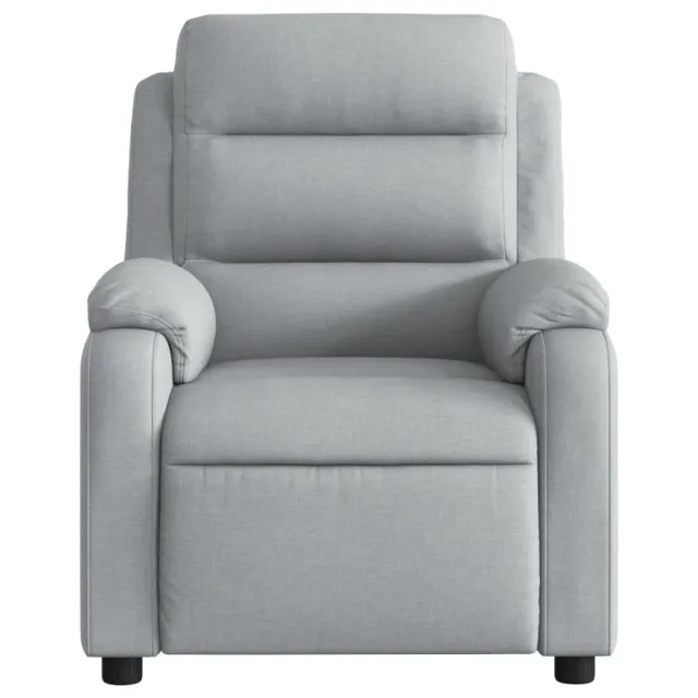 Fauteuil de massage inclinable gris clair tissu