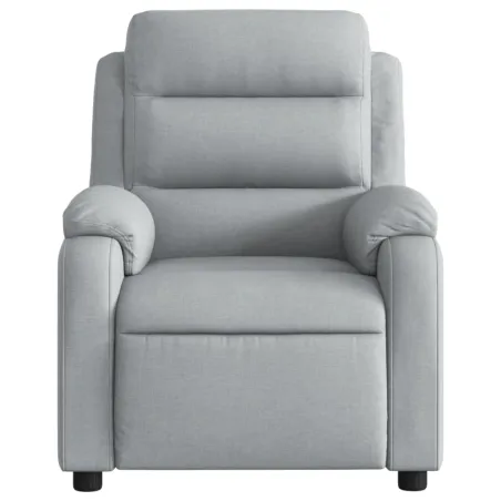 Fauteuil de massage inclinable gris clair tissu