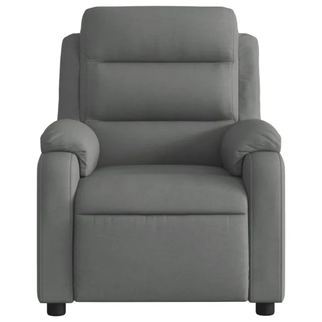 Fauteuil de massage inclinable gris foncé tissu
