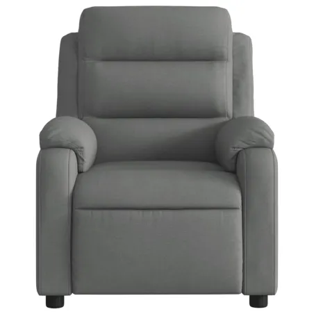 Fauteuil de massage inclinable gris foncé tissu