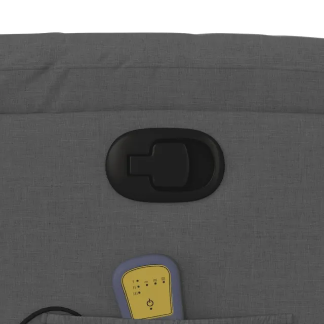 Fauteuil de massage inclinable gris foncé tissu