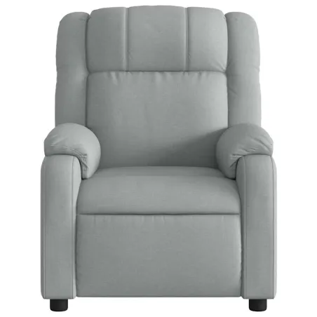 Fauteuil de massage inclinable gris clair tissu