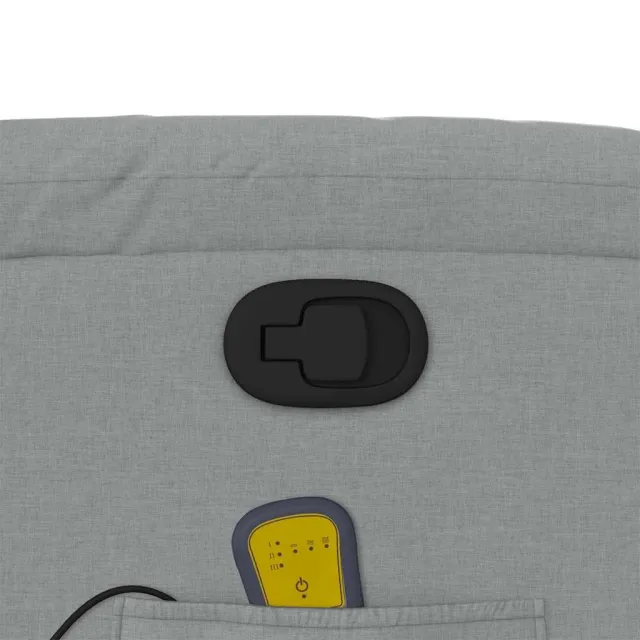 Fauteuil de massage inclinable gris clair tissu