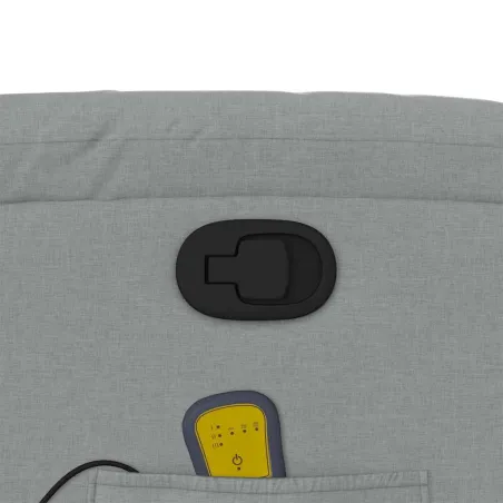 Fauteuil de massage inclinable gris clair tissu