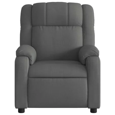 Fauteuil de massage inclinable gris foncé tissu