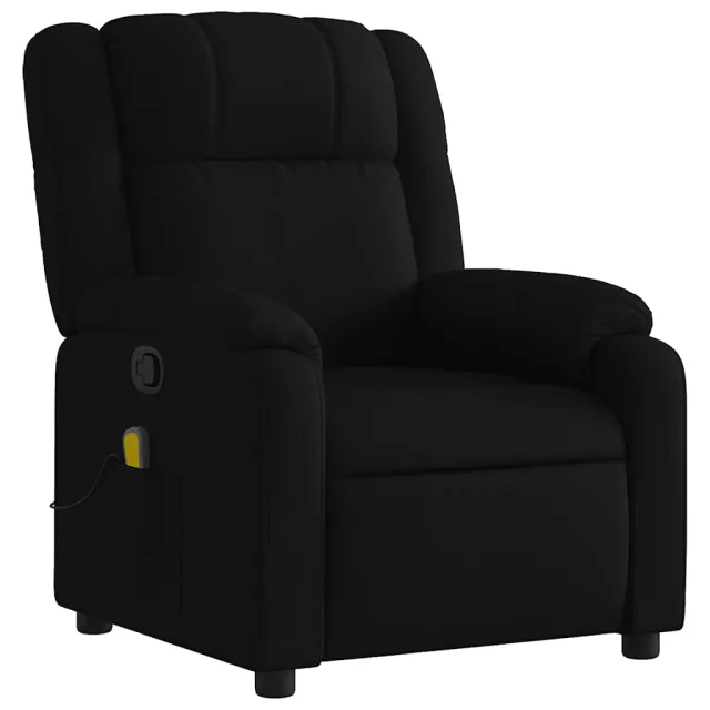 Fauteuil de massage inclinable noir tissu