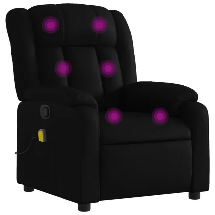 Fauteuil de massage inclinable noir similicuir 2