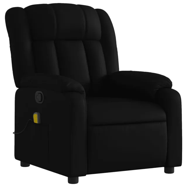 Fauteuil de massage inclinable noir similicuir