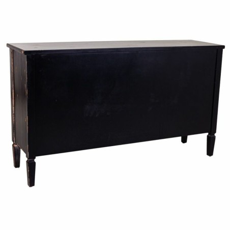 Dientafel Alexandra House Living Zwart Metaal Glas Sparrenhout 38 x 80