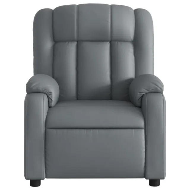 Fauteuil de massage inclinable gris similicuir