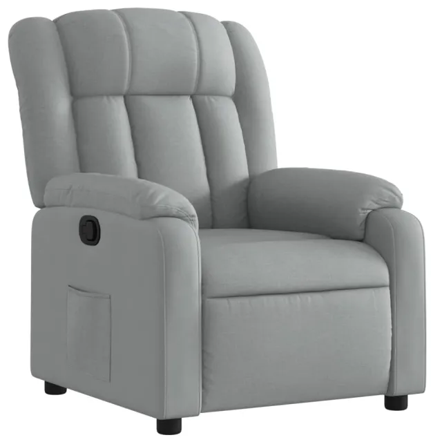 Fauteuil inclinable en tissu gris clair