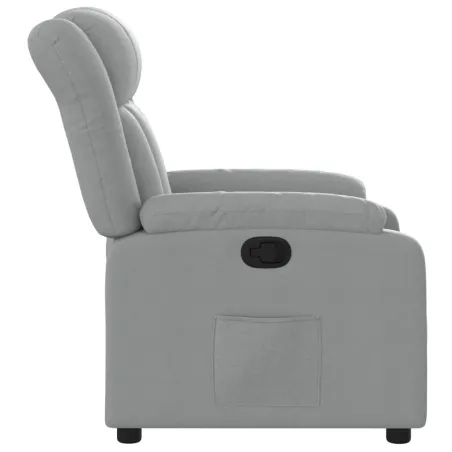 Fauteuil inclinable en tissu gris clair