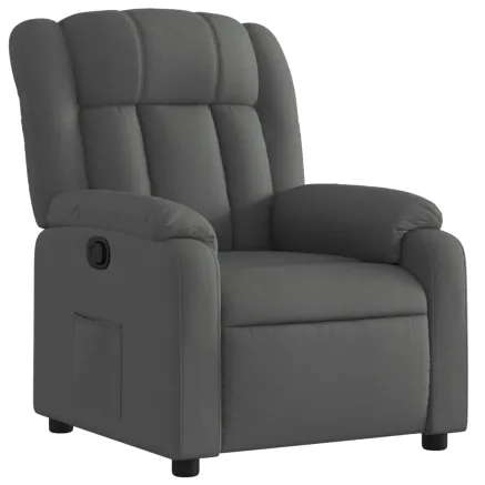 Fauteuil inclinable en tissu gris foncé 2
