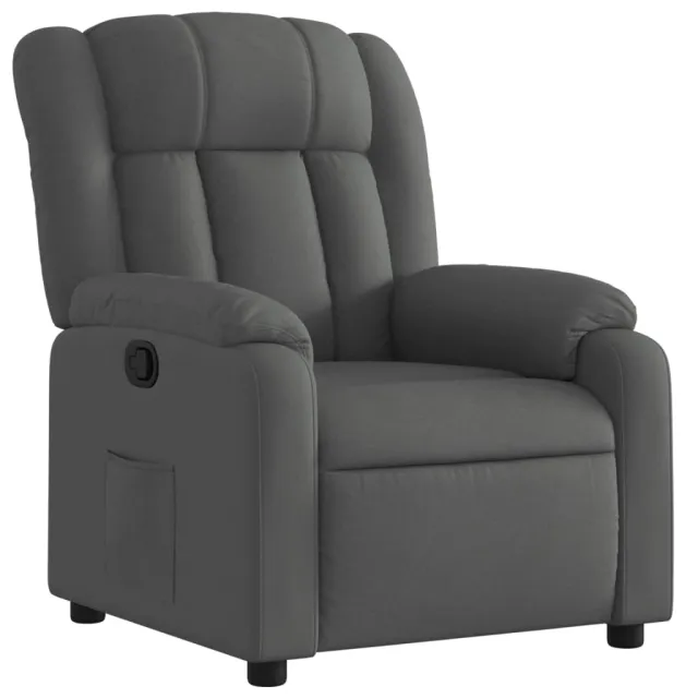 Fauteuil inclinable en tissu gris foncé