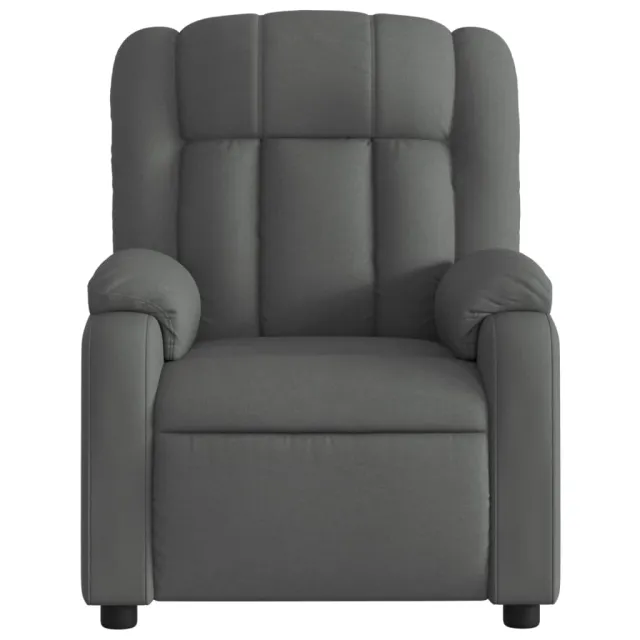 Fauteuil inclinable en tissu gris foncé