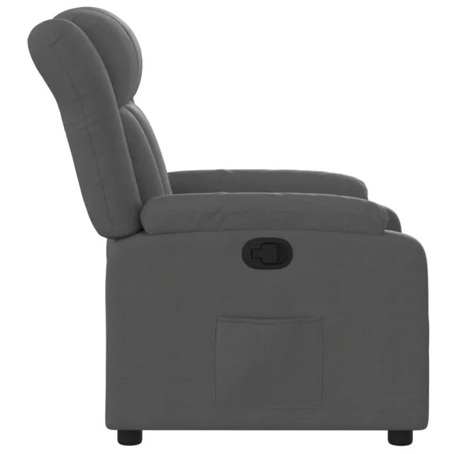 Fauteuil inclinable en tissu gris foncé