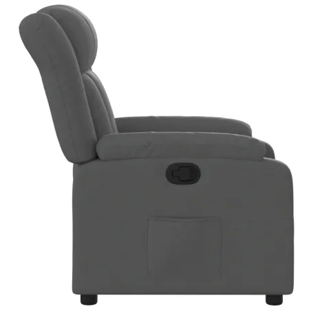 Fauteuil inclinable en tissu gris foncé