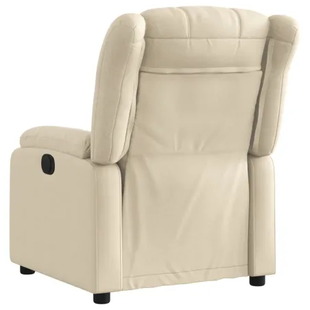 Fauteuil inclinable en tissu crème