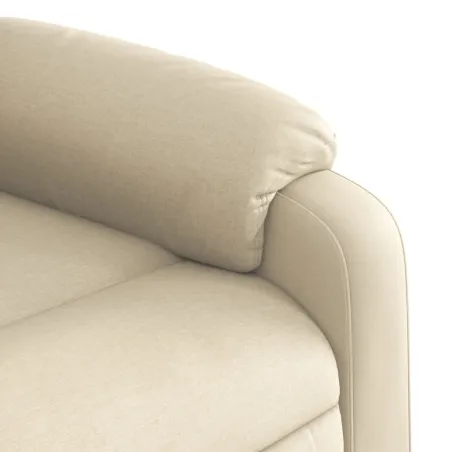 Fauteuil inclinable en tissu crème