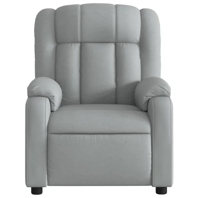 Fauteuil de massage inclinable gris clair tissu