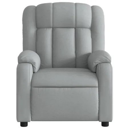 Fauteuil de massage inclinable gris clair tissu