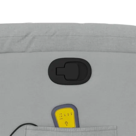 Fauteuil de massage inclinable gris clair tissu