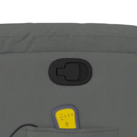 Fauteuil de massage inclinable gris foncé tissu