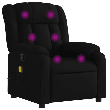 Fauteuil de massage inclinable noir tissu 2