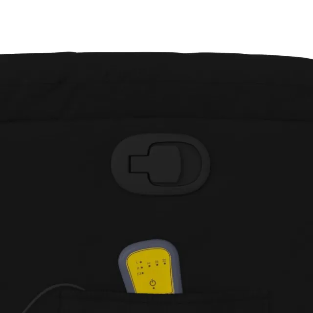 Fauteuil de massage inclinable noir tissu