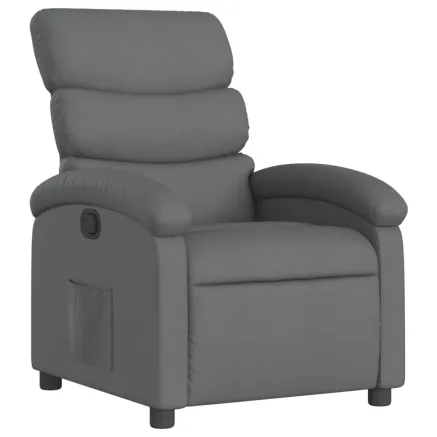 Fauteuil inclinable gris foncé tissu 2