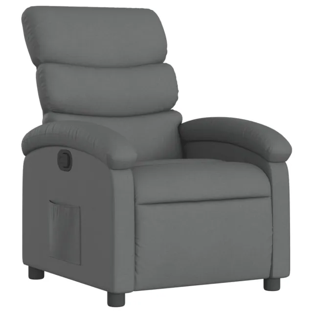 Fauteuil inclinable gris foncé tissu