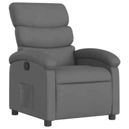 Fauteuil inclinable gris foncé tissu