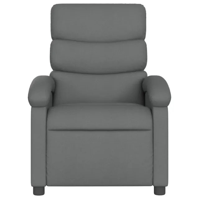 Fauteuil inclinable gris foncé tissu