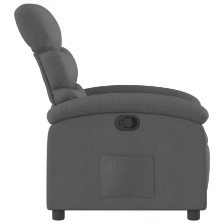 Fauteuil inclinable gris foncé tissu
