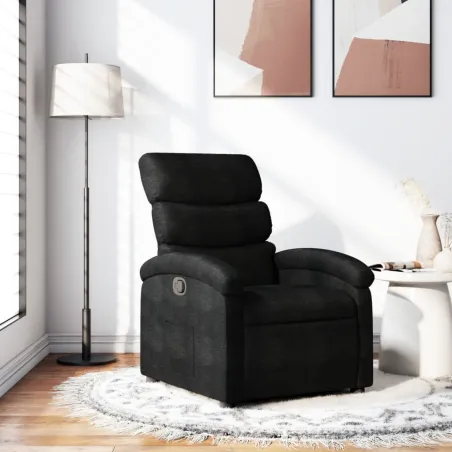 Fauteuil inclinable noir tissu