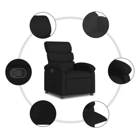 Fauteuil inclinable noir tissu