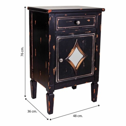 Nightstand Alexandra House Living Black 36 x 76 x 48 cm 2