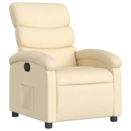 Fauteuil inclinable crème tissu