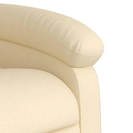 Fauteuil inclinable crème tissu