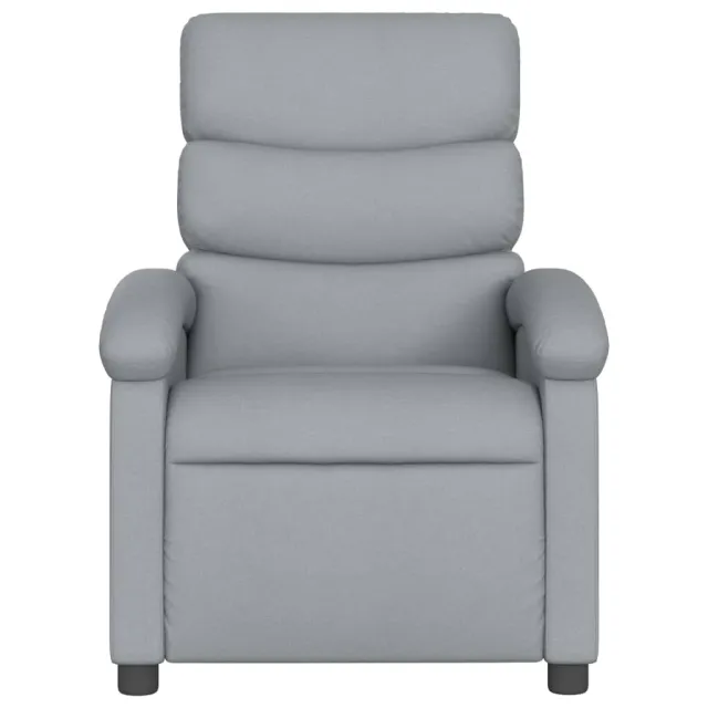 Fauteuil inclinable de massage gris clair tissu