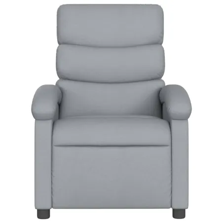 Fauteuil inclinable de massage gris clair tissu