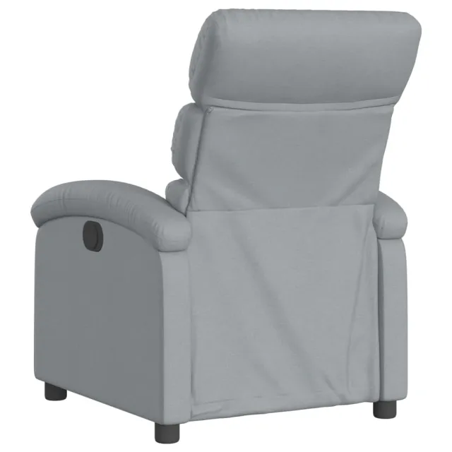 Fauteuil inclinable de massage gris clair tissu