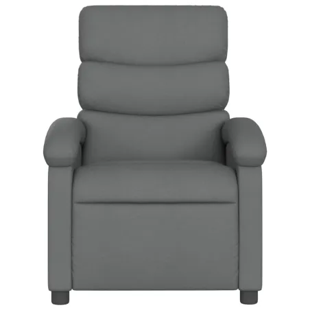 Fauteuil inclinable de massage gris foncé tissu