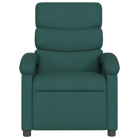 Fauteuil inclinable de massage vert foncé tissu