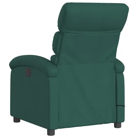 Fauteuil inclinable de massage vert foncé tissu