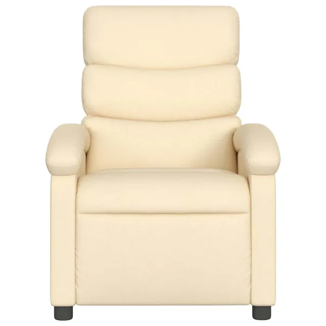 Fauteuil inclinable de massage crème tissu