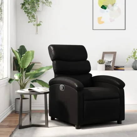 Fauteuil inclinable noir similicuir