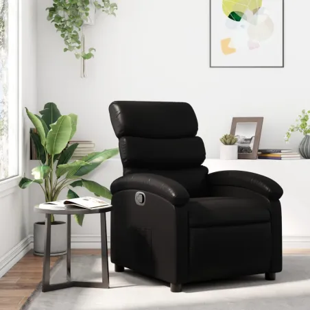 Fauteuil inclinable noir similicuir